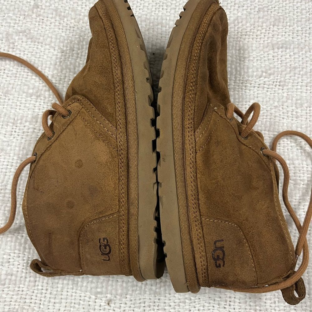 UGG Tan Suede Lace-Up Boots